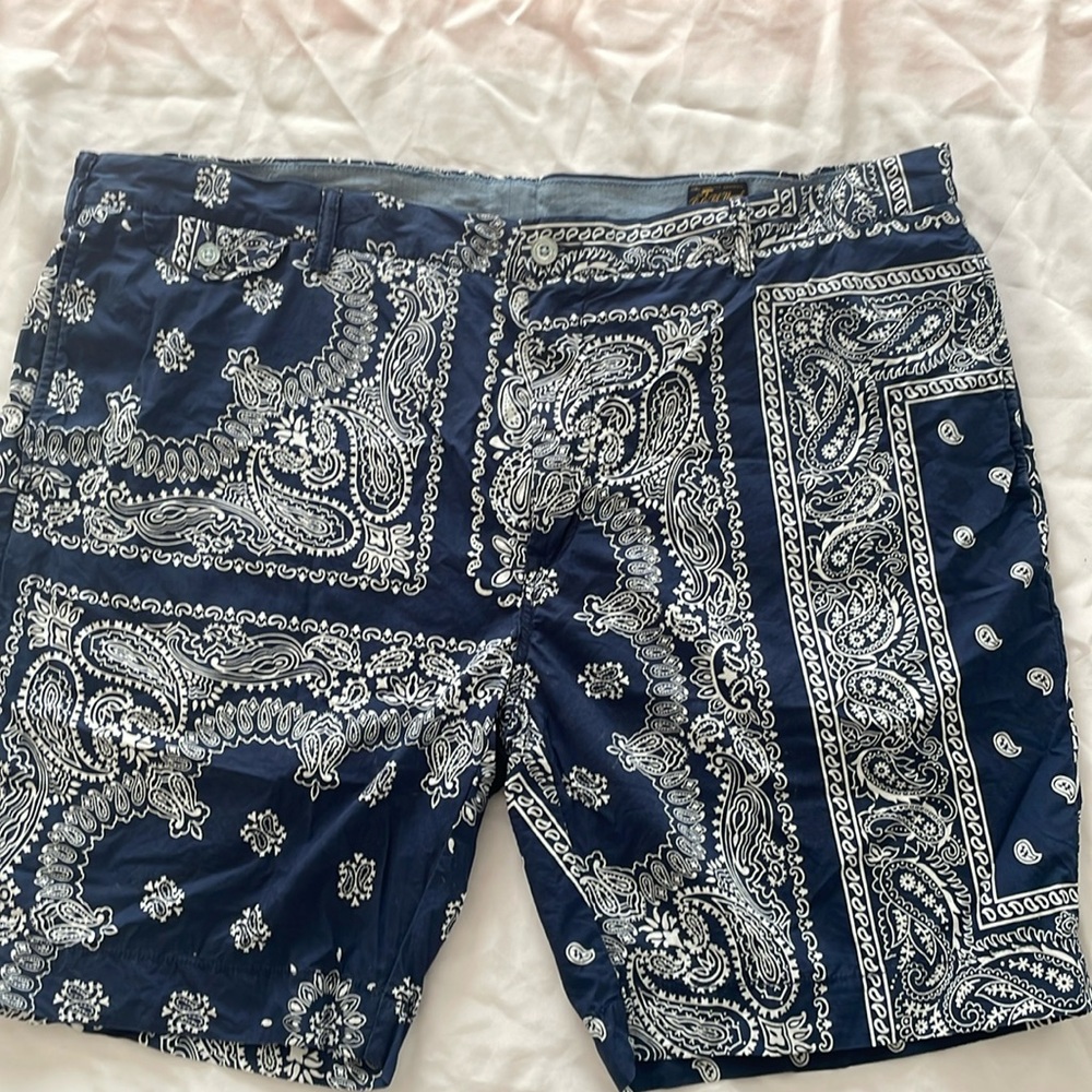 Men’s Polo Ralph Lauren Naval Tailora Bandana Short 4th of July EUC